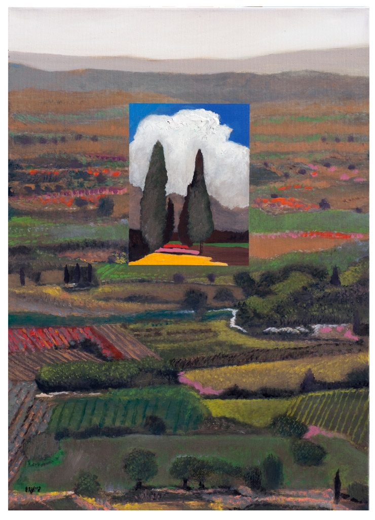 Oded Feingersh- Double Landscapes (Cypresses)