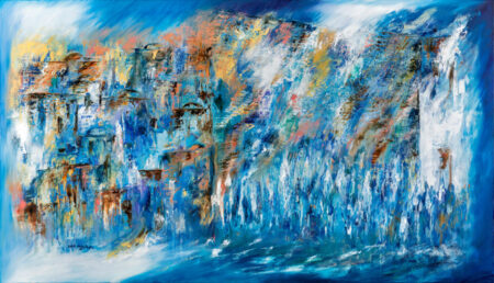 Ora Nissim - Jerusalem and the Western Wall in blue