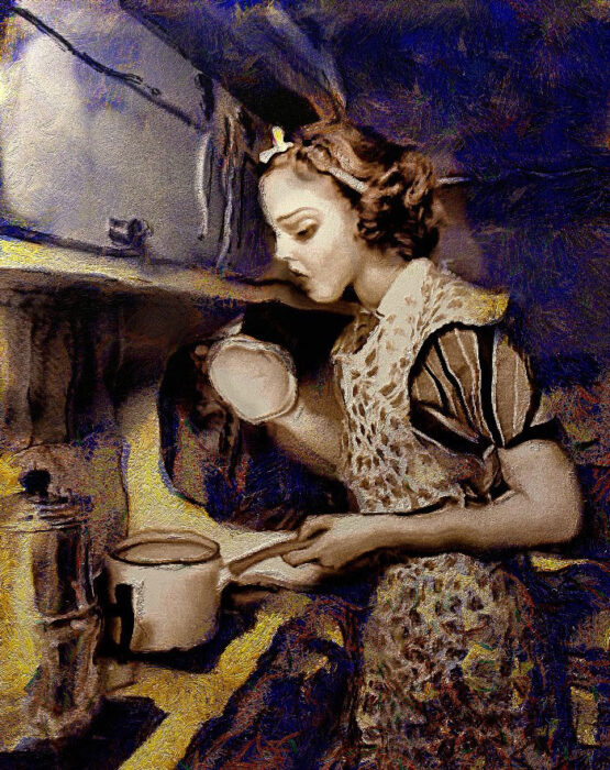 A Woman in the Kitchen by Michal Alma