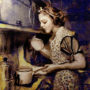 A Woman in the Kitchen by Michal Alma