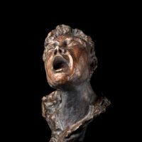 Anat Ben Ezra. The shout. Original Art. Sculpture. Made of polyester. Signed. W31xH45xD36 cm___