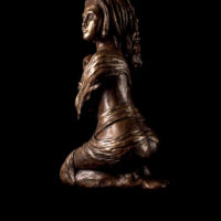 Anat Ben Ezra. Chained to life . Original Art. Sculpture. Made of polyester. Signed. W23xH48xD30 cm __