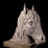Anat Ben Ezra. Noble horse. Original Art. Sculpture. Made of Acrylic. Signed. W35xH63xD50 cm _