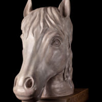 Anat Ben Ezra. Noble horse. Original Art. Sculpture. Made of Acrylic. Signed. W35xH63xD50 cm