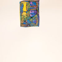 Uriel Cazes - At the temple. 2019 Original Art. Mixed Techniques. Acrylic and Ink on paper. Signed. 40 x 29.3 cm (The measures are for the original paper measures)