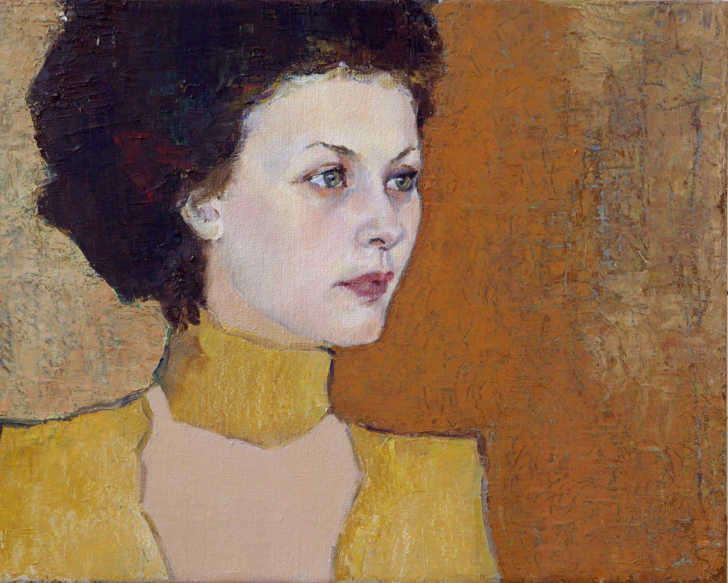 Lubov Meshulam Lemkovitch - Portrait of a young woman (Marisha). 2005 Original Art. Oil on canvas. Signed. 50 x 40 cm