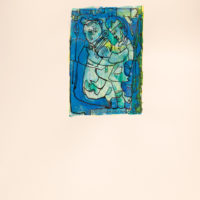 Uriel Cazes - King David. 2019 Original Art. Mixed Techniques. Acrylic and Ink on paper. Signed. 40 x 29.3 cm (The measures are for the original paper measures)