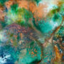 Ora Nissim - Olive Tree Original Art. Modern Judaica. Oil and acrylic on canvas. Signed. 125 X 65 cm.