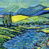 Jacques Sterenberg. The river. Original Art. Oil on canvas. 120 x 90 cm