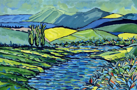 Jacques Sterenberg. The river. Original Art. Oil on canvas. 120 x 90 cm