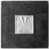 Julian Yehuda TIGLAT - At heaven's gate Original Art. 25 x 25 cm Black slate, 10 x 10 cm Silver picture. Signed.