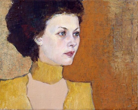 Lubov Meshulam Lemkovitch - Portrait of a young woman- Marisha Original Art. Oil on canvas. 50 x 50 cm. Signed. 2005