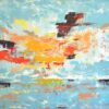 Shir Zalcman - Colorful sky Original Art. Acrylic on canvas. Signed. 