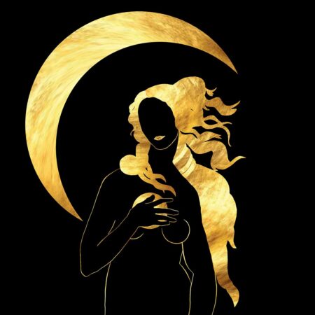 Daphne Horev  - Corona Nights No.IV - Full Moon - Homage to Botticelli, 2020. Digital Art. Limited edition 1/75. Archival ink on Metallic rag. Manually signed and numbered. 90 x 90 cm. *Can be ordered in various sizes (max 100 x 100 cm)