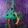 Igor Zusev - Crazy Snail. 2020 Original Art. Acrylic on canvas, 40 X 50.8 cm. Signed. 