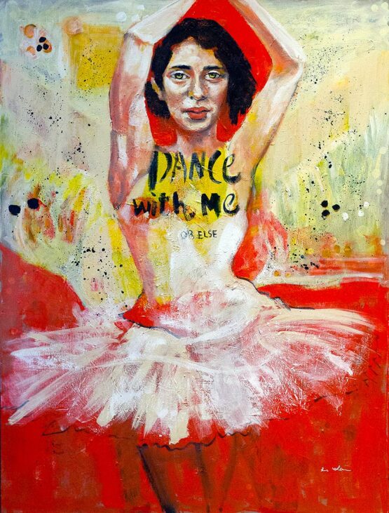 Eva Lewarne - Dance With Me Original Art. Acrylic on canvas. 92 cm x 122 cm Signed. 
