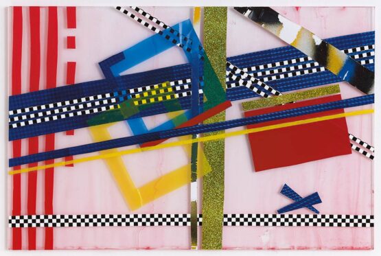 Danielle Feldhaker - Untitled #5 Original Art. Acrylic, spray paint, P.V.C. on Plexiglass. 50 x 60 cm. Not framed. Signed.