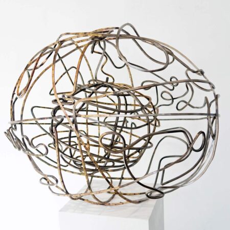 Rami Ater - Edge of Chaos III. 2020 Original Art. Sculpture. Iron & brass. 75 x 90 x 75 cm.
