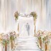 Gitty Fuchs - The Chuppah Original Art. Acrylic Texture on Canvas, Metallic Gold. 39" x 27.5" / 100 x 70 cm . 2020. Signed.