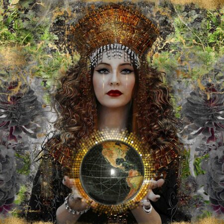 Lika Ramati - Goddess of the Universe Digital Art. Limited Edition. Quality print print signed and numbered 1/8. 60 x 60 cm.