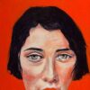 Eva Lewarne - I Am Much Too Alone Original Art. Acrylic on canvas. 122 cm x 61 cm Signed. 