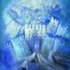 Alex Levin - Jerusalem Rhapsody In Blue. 2020 Original Art. Oil on canvas. 60.96 x 76.2 cm. Signed.