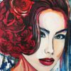 Varda Levy - Maria Original Art. Oil on canvas. 100 x 80 cm. Signed.