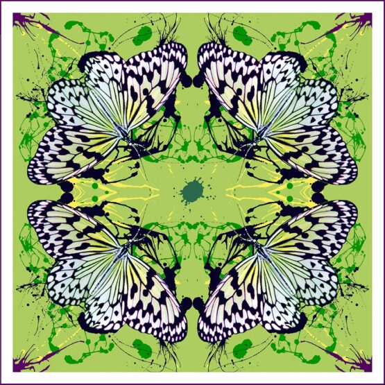 Carolina Kollmann - Metamorphosis Original Art.  Acrylic, Chinese Ink on watercolor paper/ Digitally designed Printed onto 400g Etching paper 50 X 50 cm. Signed. 