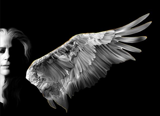 Daphne Horev - One Winged Nike Digital Art. Limited edition 1/75. Archival ink on Metallic rag. Manually signed and numbered. 2020 110 x 80 cm. *Can be ordered in various sizes (max 130 x 95 cm)