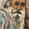 Dan Shiloh - Indian Man Original Art. Acrylic spatula painting. 50 X 35 cm. Signed.