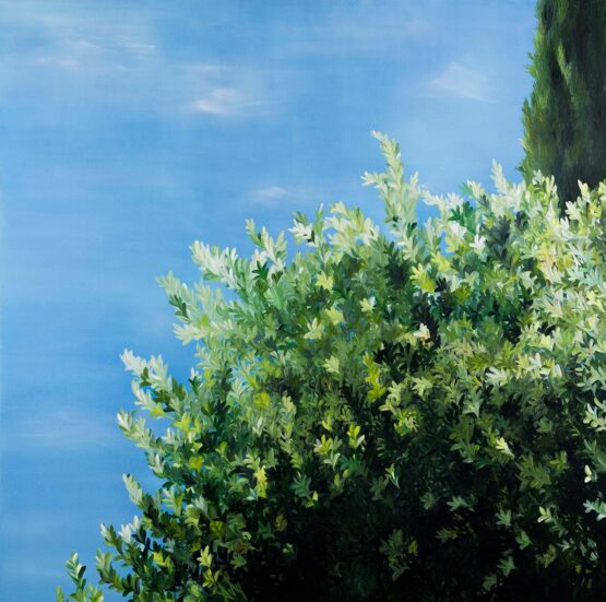 Suly Bornstein Wolff - Blue Sky Original Art. Oil on canvas, 160 x 160 cm. Signed.