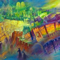 Alex Levin - Stones of the Kotel, Entry to Jerusalem.2020 Original Art. Oil on canvas. 76.2 X 101.6 cm. Signed.