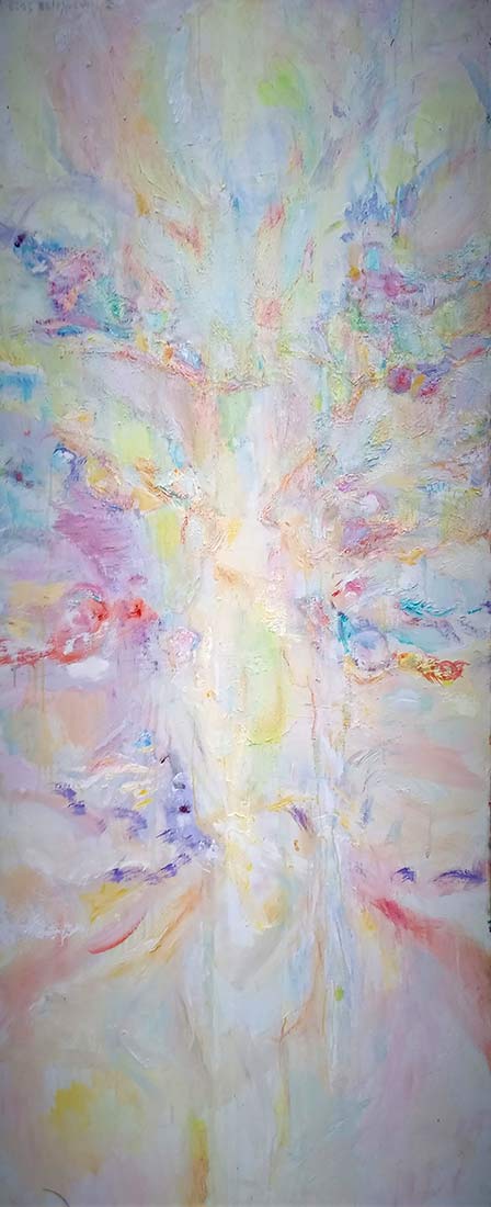 Anna-Kajsa Alaoui - Travel Original Art. Oil on canvas. 65 x 160 cm. Signed.