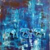 Irit Quatinsky - Walking in blue Original Art. Acrylic on canvas. 100 x 140 cm. Signed.  Walking in blue, full-color depth and inspiration. Layers on layers of paint by a spool. In each layer, he added emotion, thought, depth. Until peace came.