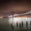 Pygmalion Karatzas - Bay Bridge at night, San Francisco, 2016. Fine Art Photography. Manually Signed and numbered. Limited edition. Quality print on fine art paper. Size 120 x 60 cm. (Prints can also be ordered in different sizes upon request).