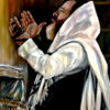 Reznikov Yosef- A prayer. Original Art. Oil on canvas. Signed. 70 x 90 cm