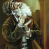 Reznikov Yosef- Wise man Original Art. Oil on canvas. Signed. 60 x 80 cm
