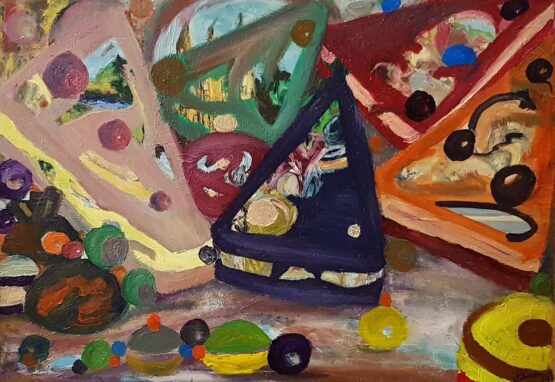 Cosmin Brendea - Childhood Sweets. 2021 Original art. Oil on canvas.  50 x 70 cm. Signed.