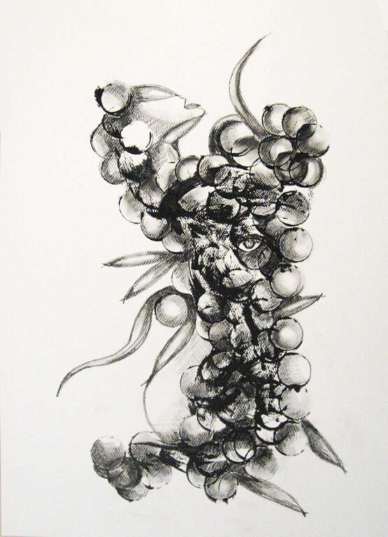 Danijela Jovic - Composition #2. 2021 Original Art. Mixed technique on paper. 70 x 50 cm. Signed.