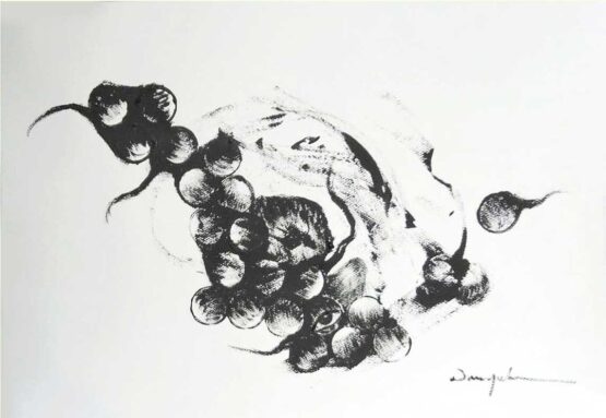 Danijela Jovic - Composition #4. 2021 Original Art. Acrylic on paper. 70 x 50 cm. Signed.