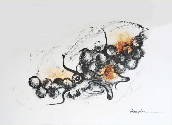 Danijela Jovic - Composition #5. 2021 Original Art. Mixed technique on paper. 70 x 50 cm. Signed.