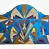 Noa Reichenberg - "Knockin' on heaven's door." Original Art. Cerne reliefs and glass paints on a mirror. 40 cm x 56 cm