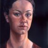 Kathryn Jacobi - Miranda #1. 2000 Original Art. Oil on panel. 18"x12". 45.72 x 30.48 cm. Signed.