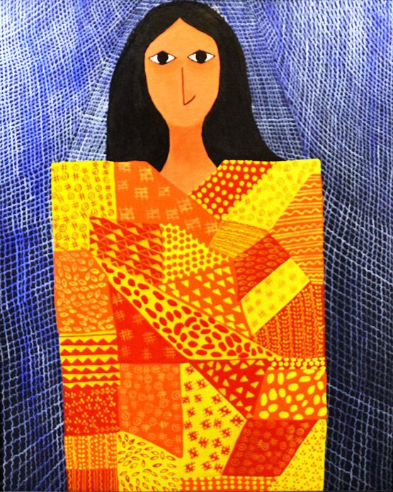 Trishna Patnaik - Alluring Original Art. Acrylic on Canvas. 26 x 32 inch. 66.04 x 81.28 cm. Signed.