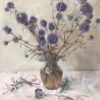 Tamara Mints - Hedgehogs, early summer 2020.  50 x 60 cm. Oil on Wood. Signed. 