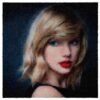 Stone Shi - Taylor Swift. 2019 Original Unique Art. Oil on canvas, 55" x 55", 139.7 x 139.7 cm.  Signed.