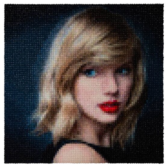 Stone Shi - Taylor Swift. 2019 Original Unique Art. Oil on canvas, 55" x 55", 139.7 x 139.7 cm.  Signed.