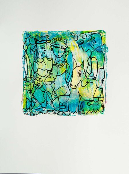 Uriel Cazes- Untitled #11 Original Art. Mixed Media technique on Paper. 30x40 cm.