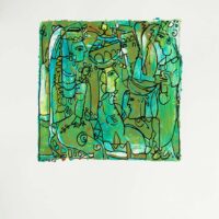 Uriel Cazes- Untitled #14 Original Art. Mixed Media technique on Paper. 30x40 cm.