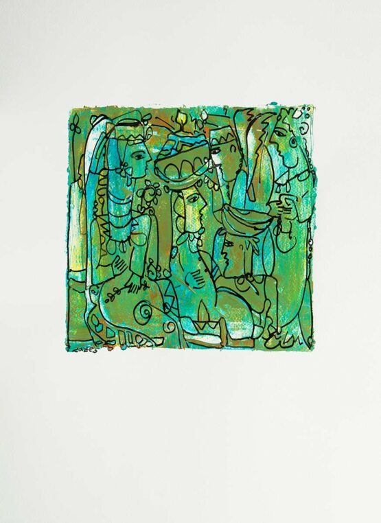 Uriel Cazes- Untitled #14 Original Art. Mixed Media technique on Paper. 30x40 cm.